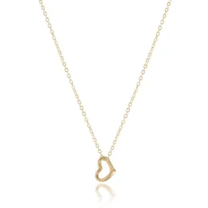 16" Necklace Gold Love Small Charm