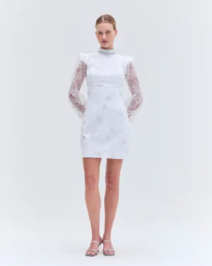 BEADED LACE MINI DRESS