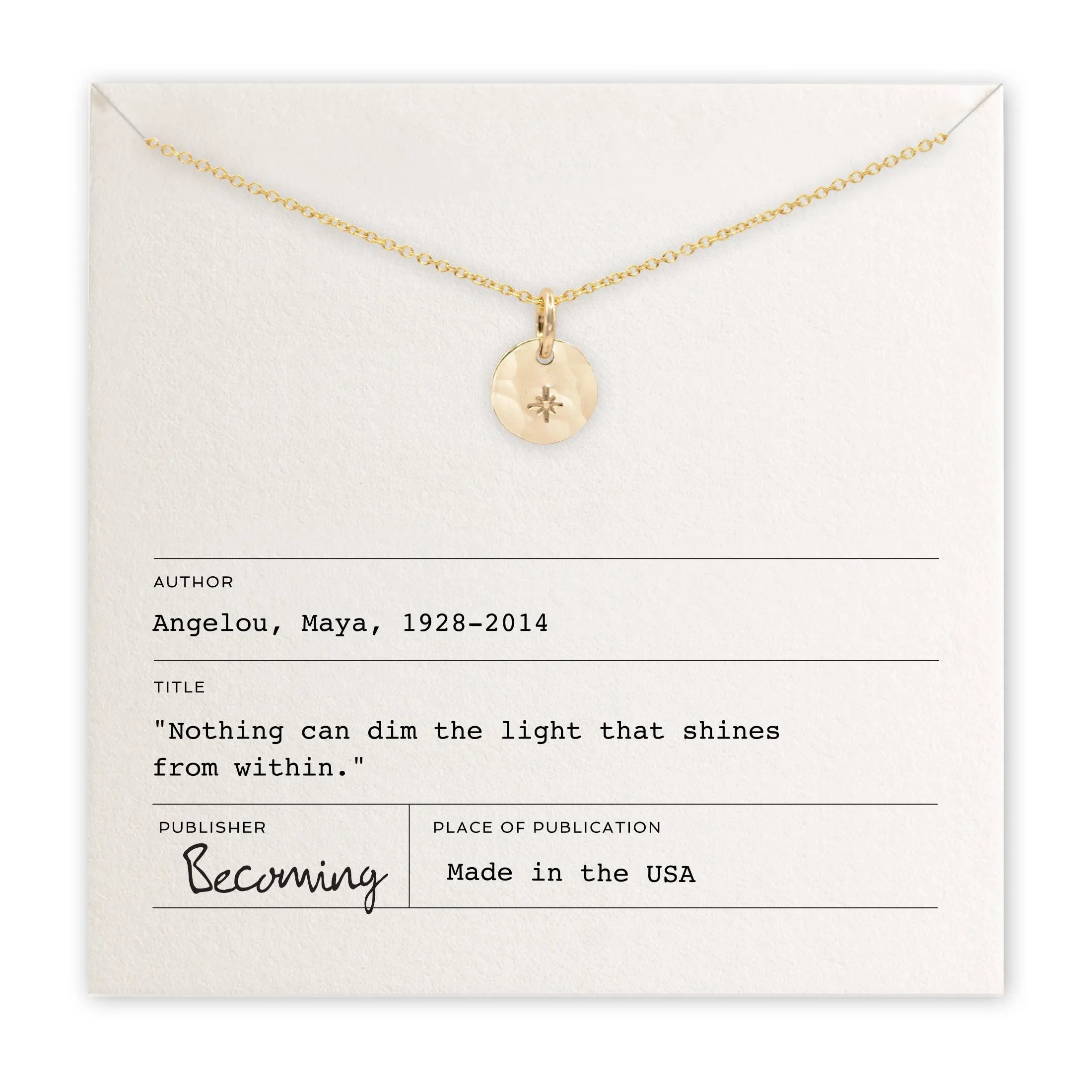 Becoming Sentiment Necklaces