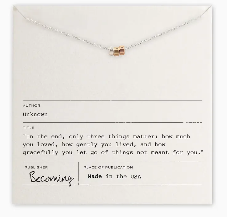 Becoming Sentiment Necklaces