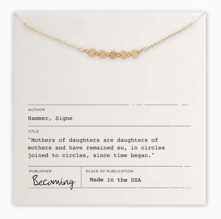 Becoming Sentiment Necklaces