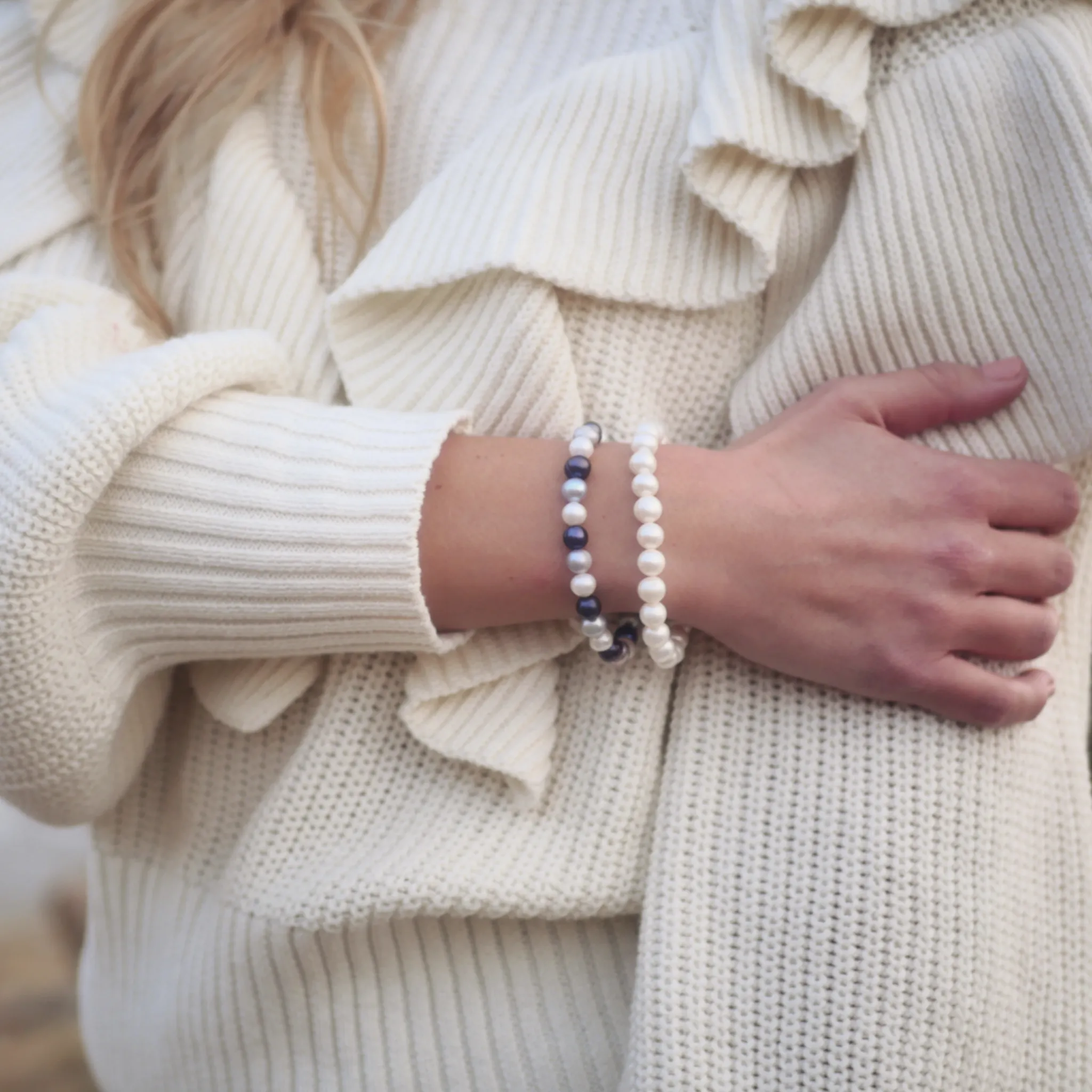 Classic White Stretch Bracelet