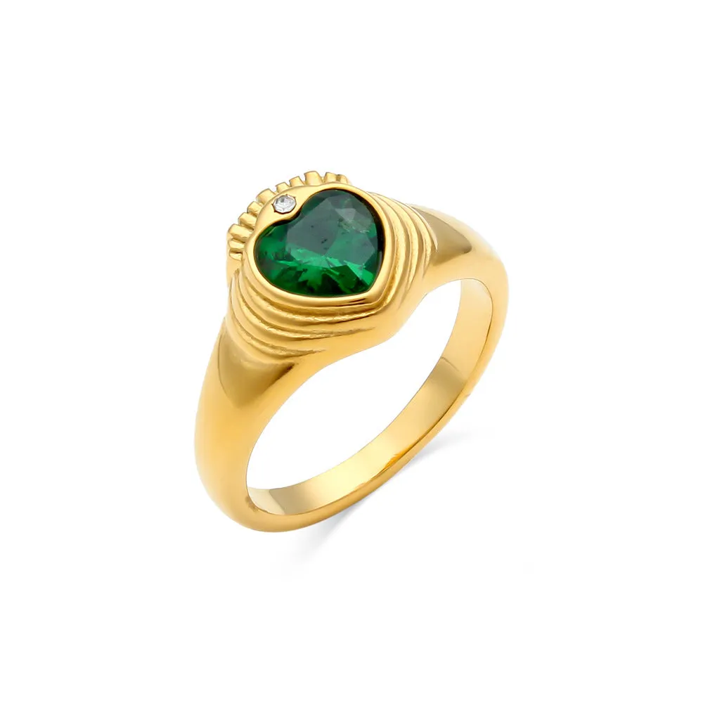 Crown Heart Ring