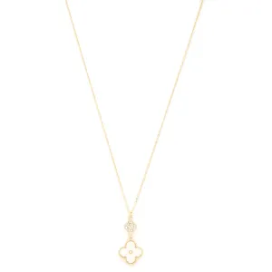 Double Clover Charm Necklace