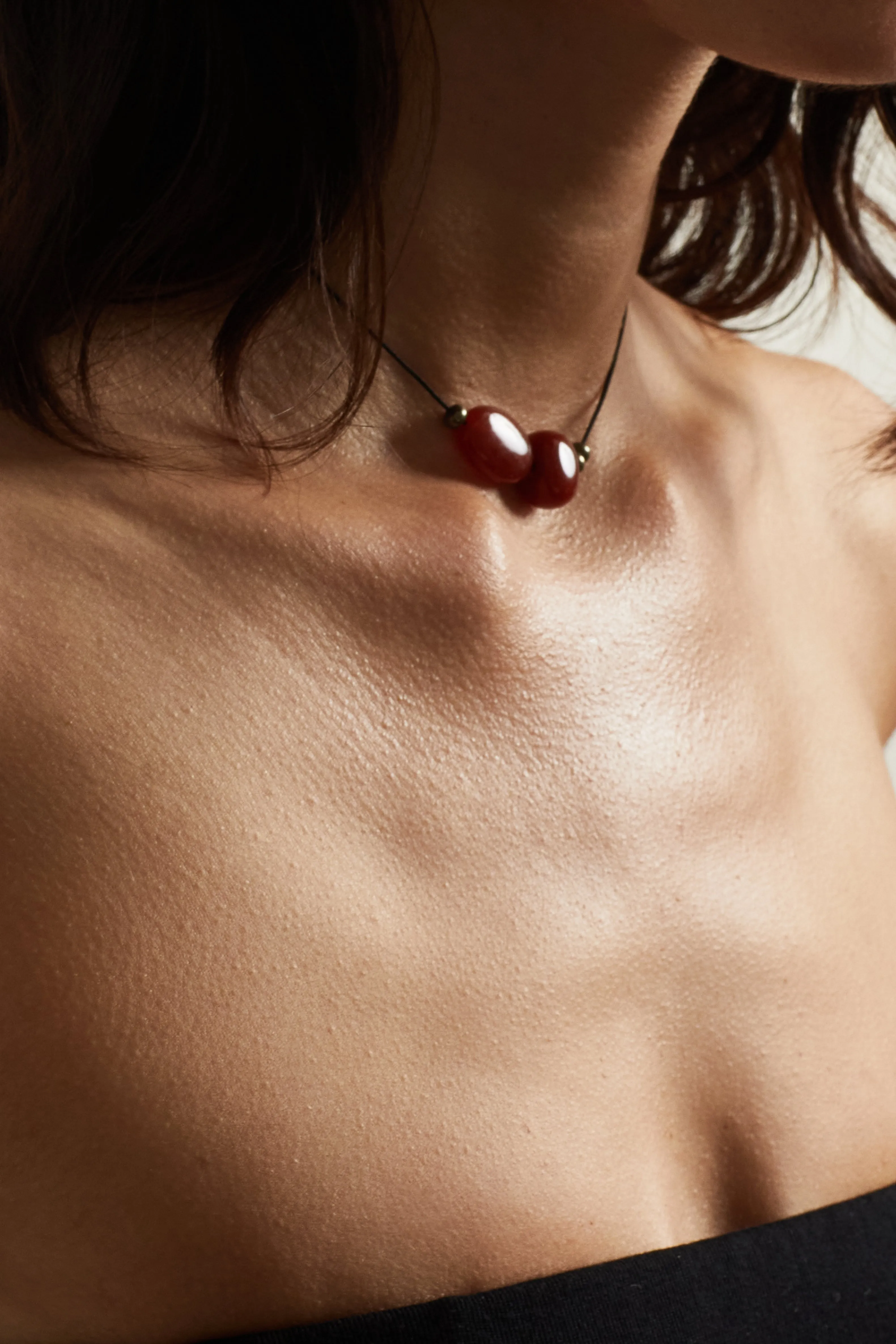 Double Red Agate Necklace