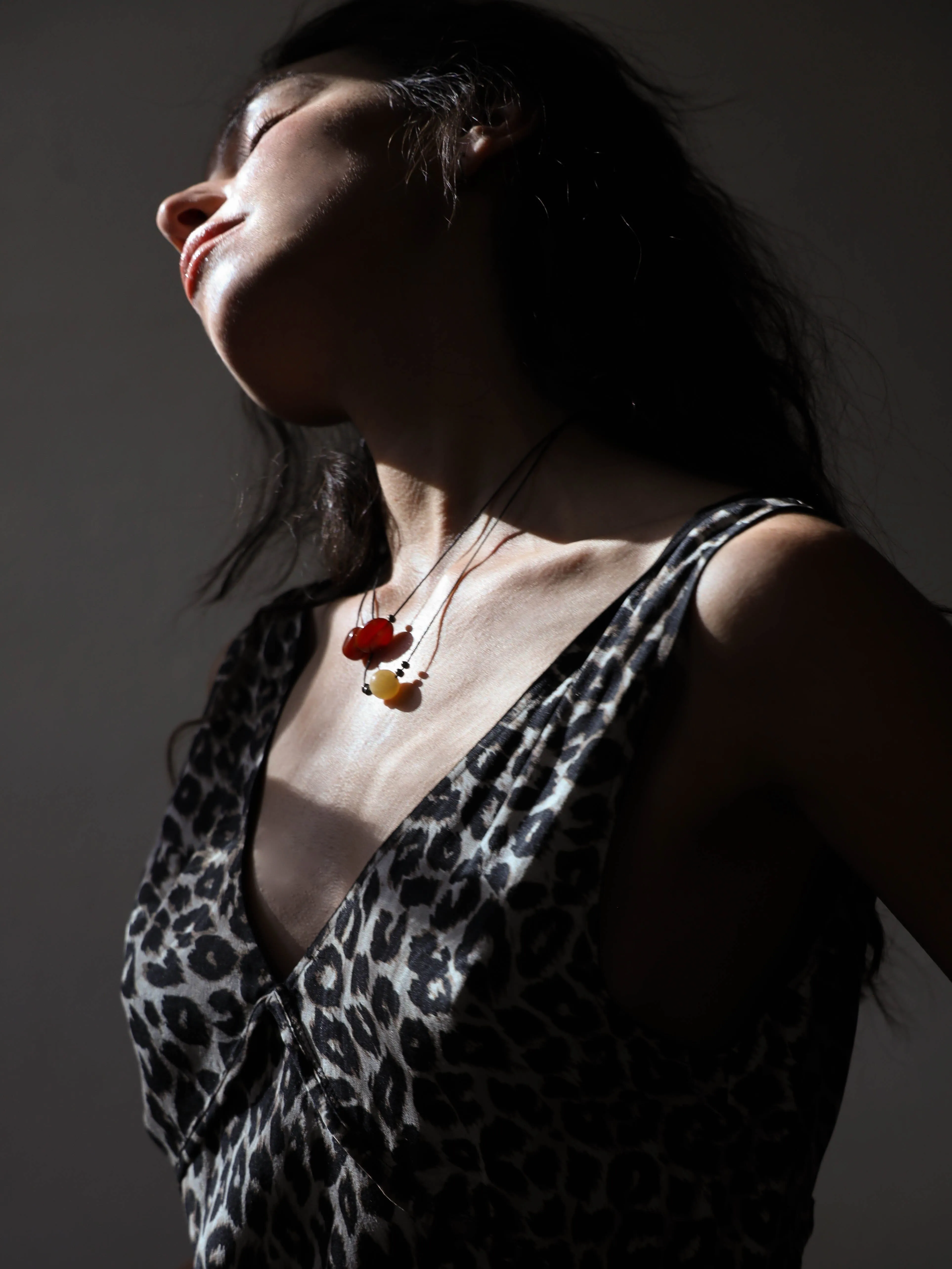 Double Red Agate Necklace