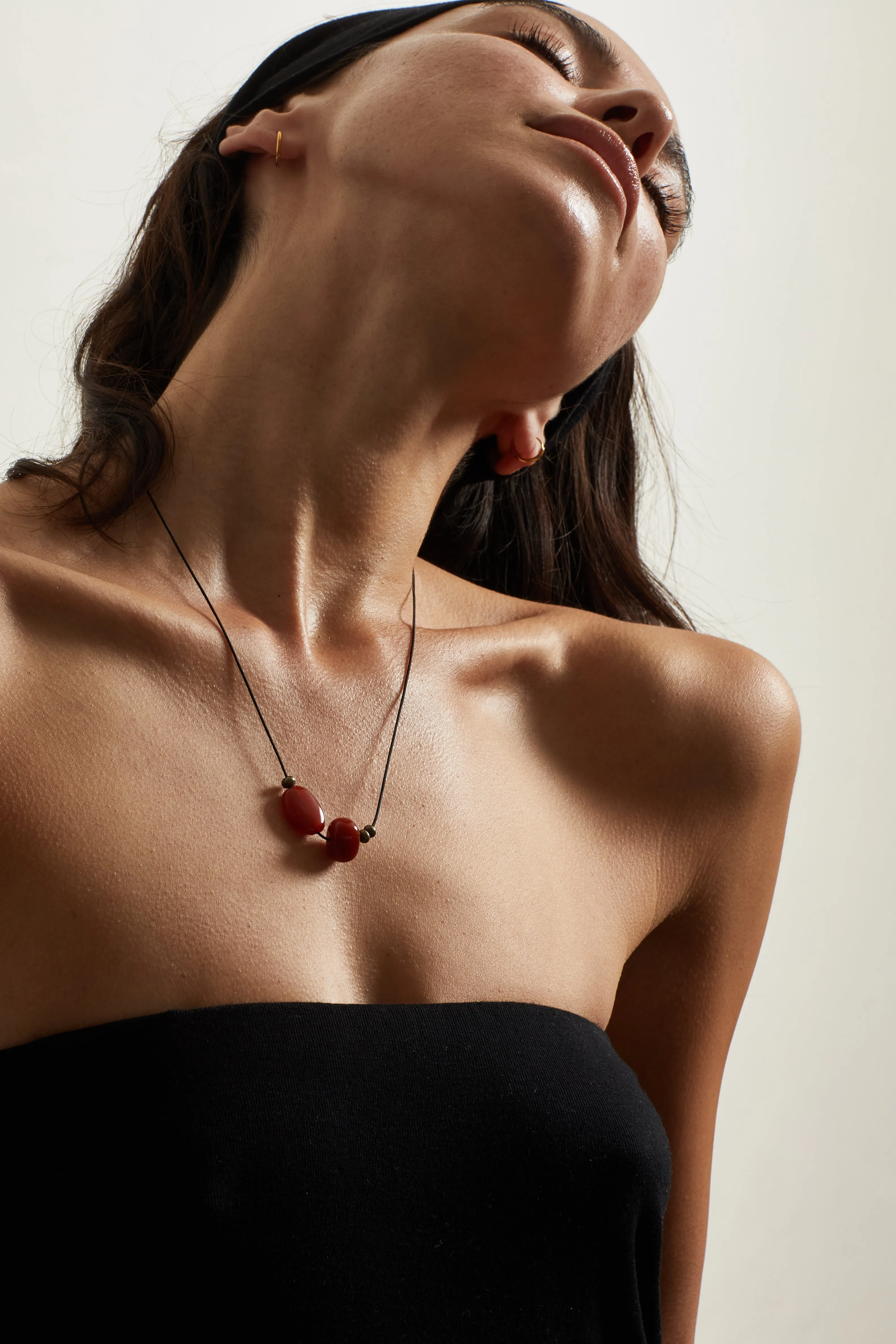 Double Red Agate Necklace