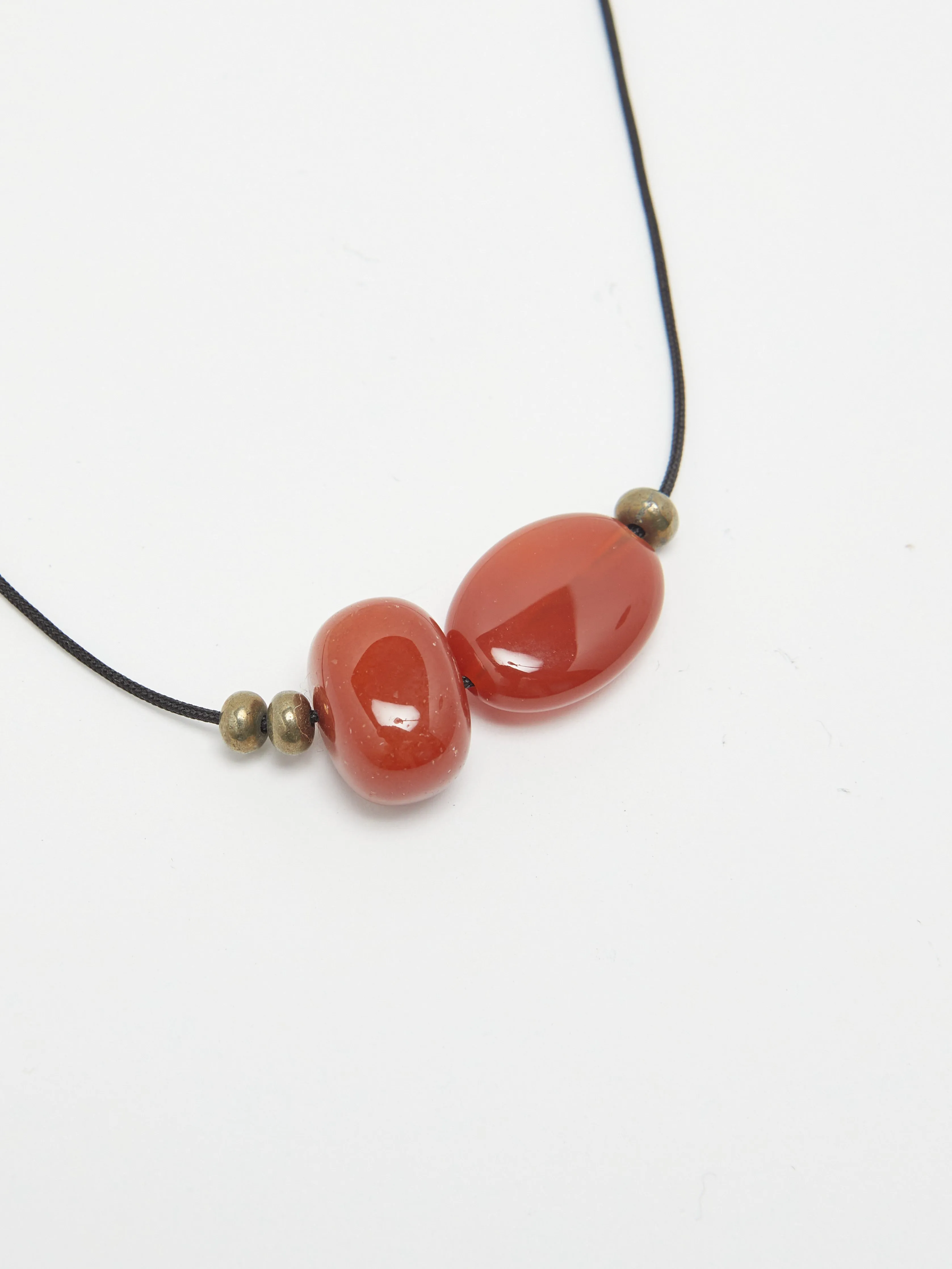 Double Red Agate Necklace