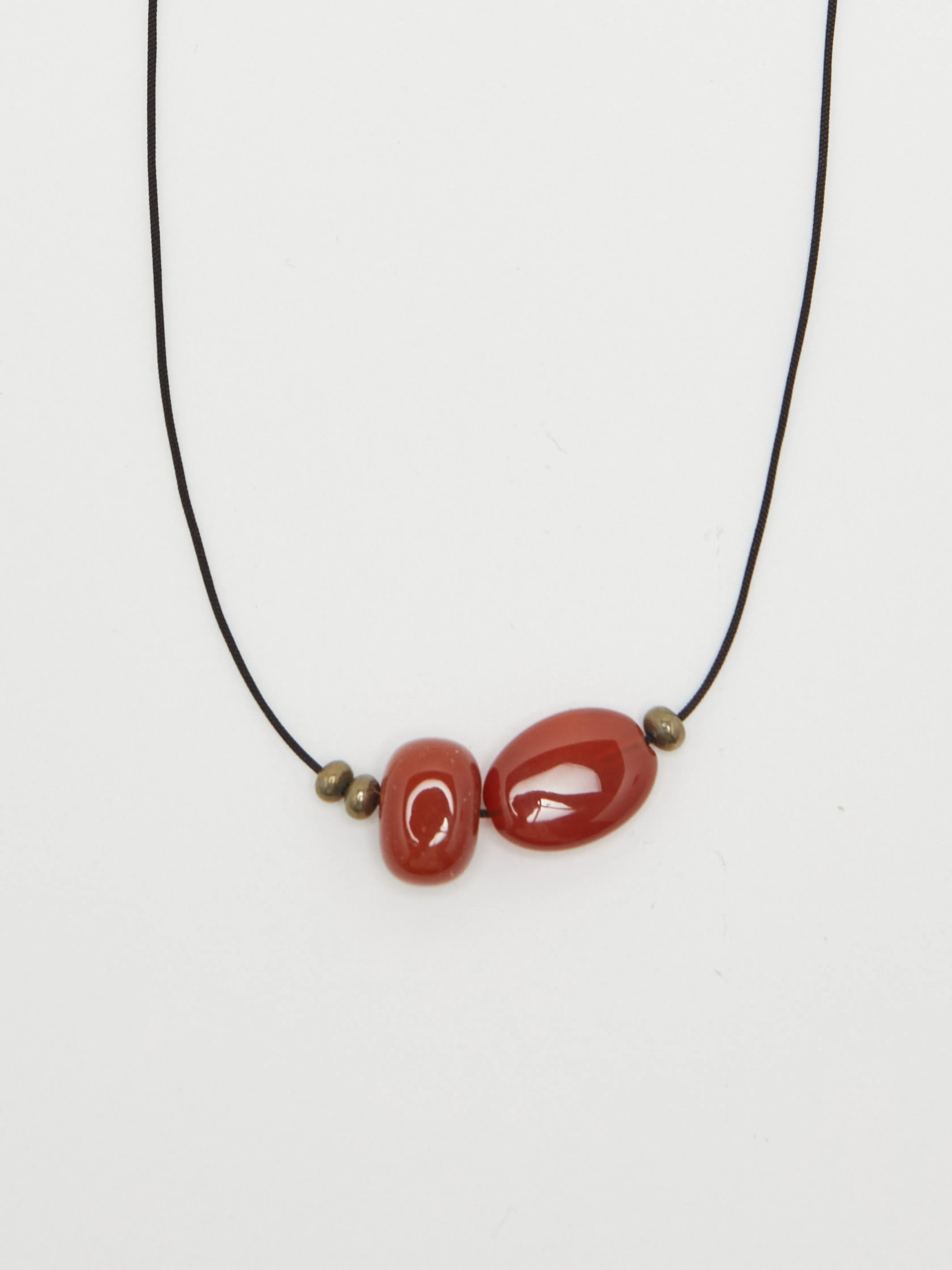 Double Red Agate Necklace