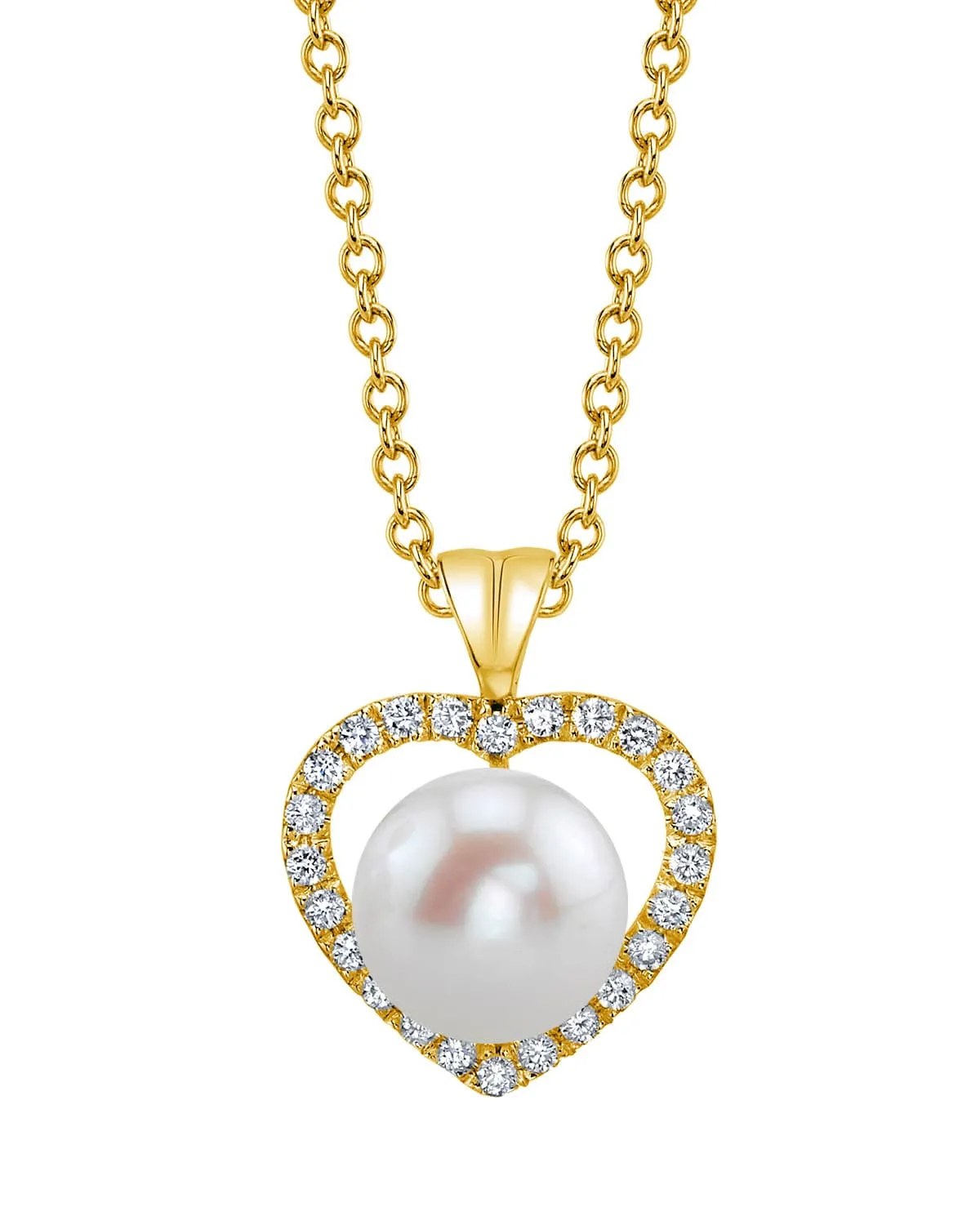 Freshwater Pearl & Diamond Amour Pendant