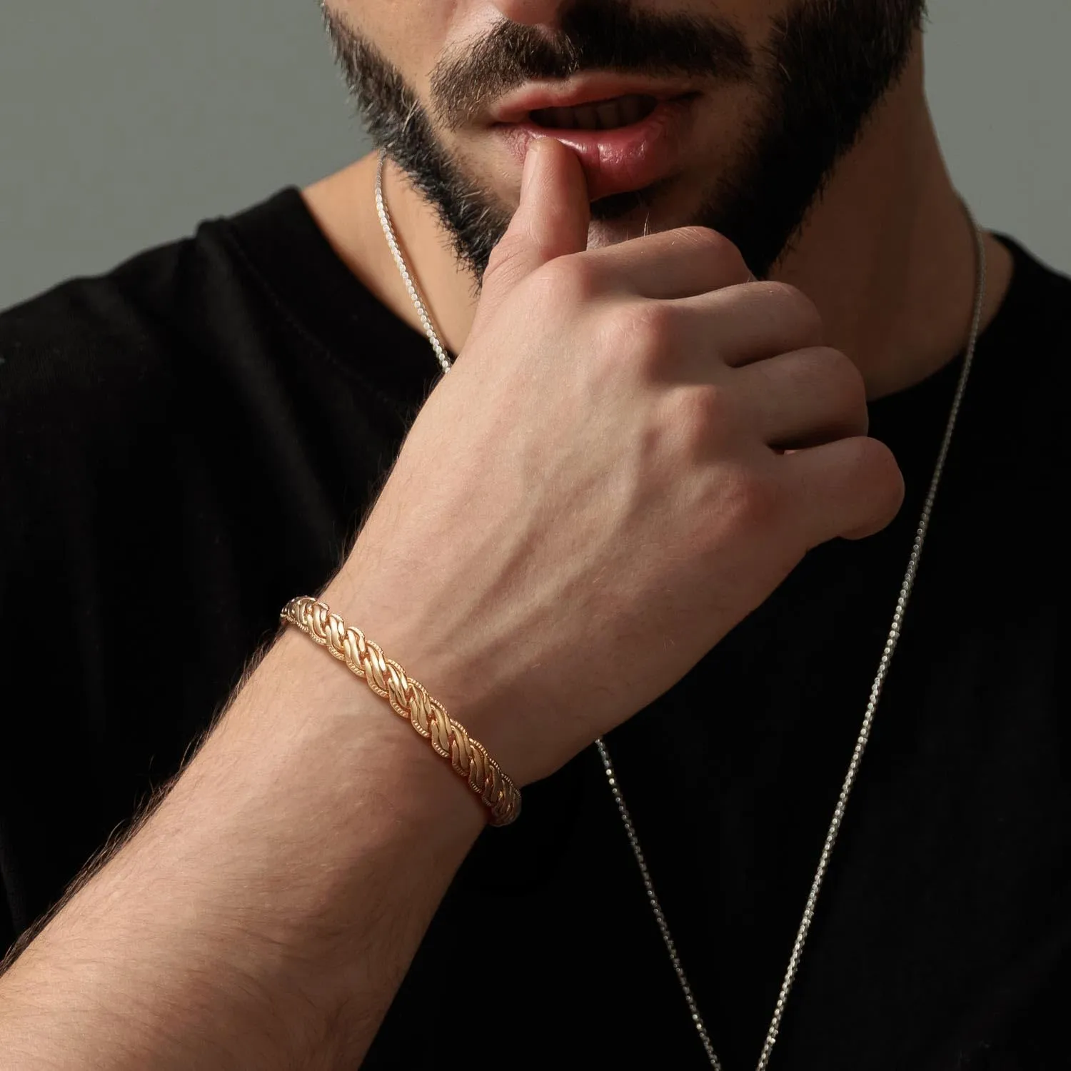 Gold Bracelets 14K Gold Bracelets for Women Rope or Braided Bracelet for Women Dainty Chain Mens Womens Bracelet 6.5/7/7.5/8/9in