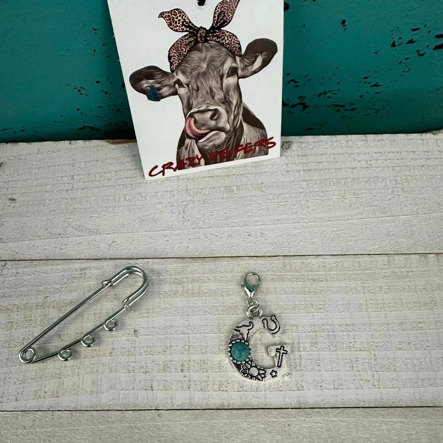 Initial Clip-on Charms: J