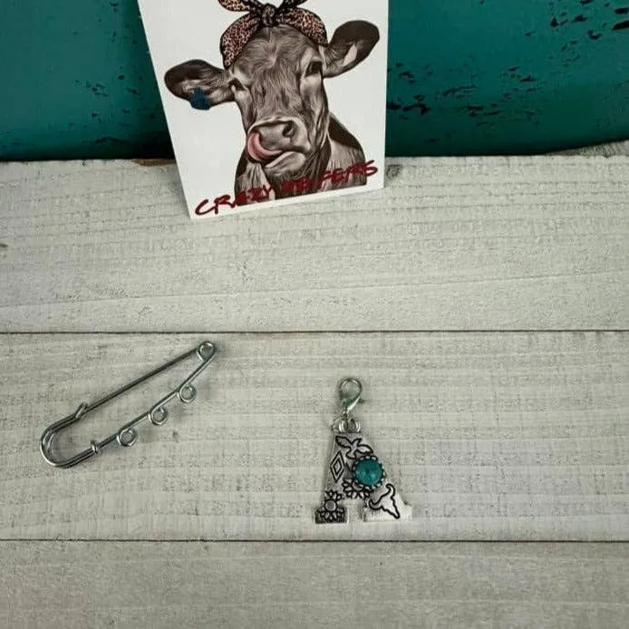 Initial Clip-on Charms: J