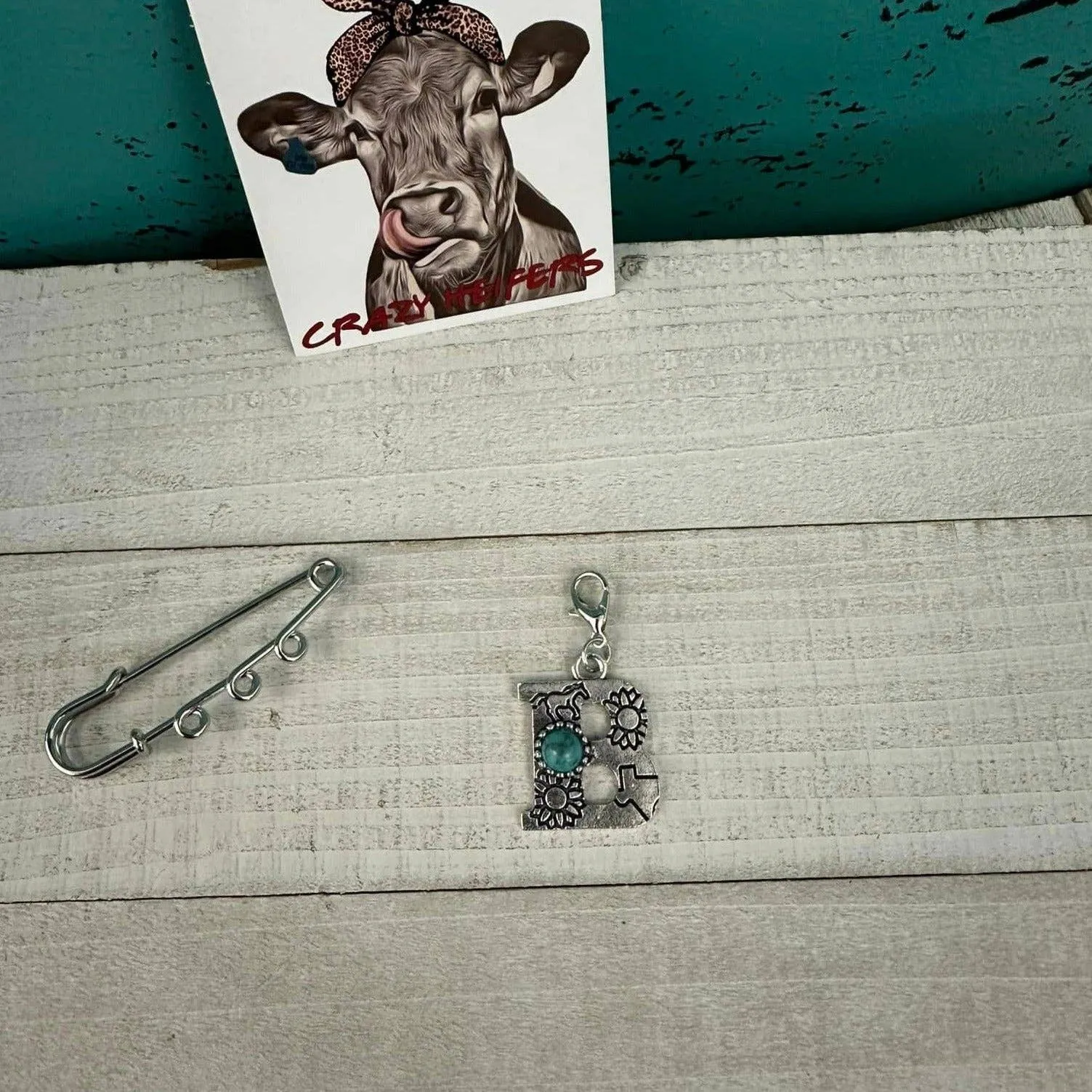 Initial Clip-on Charms: J