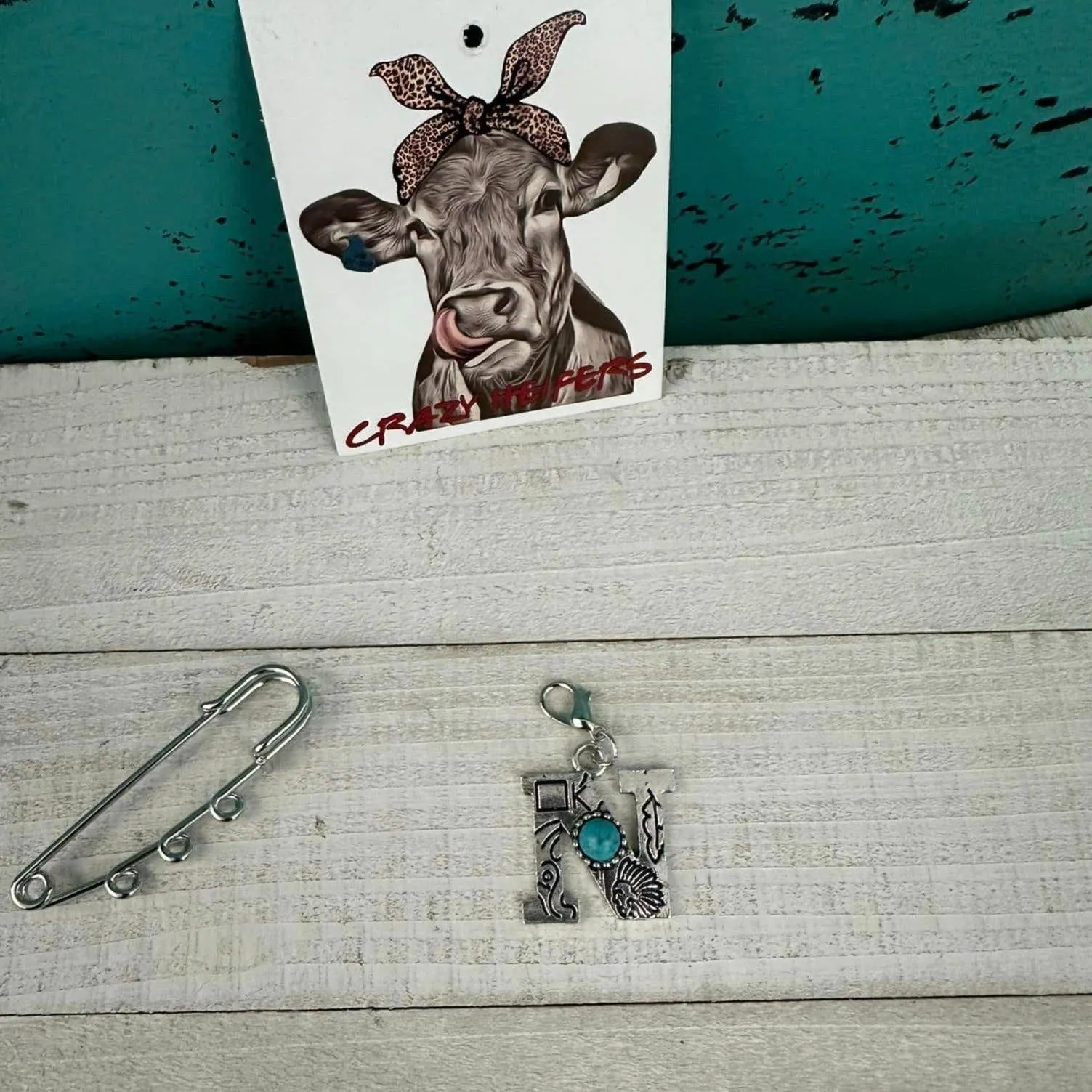 Initial Clip-on Charms: J