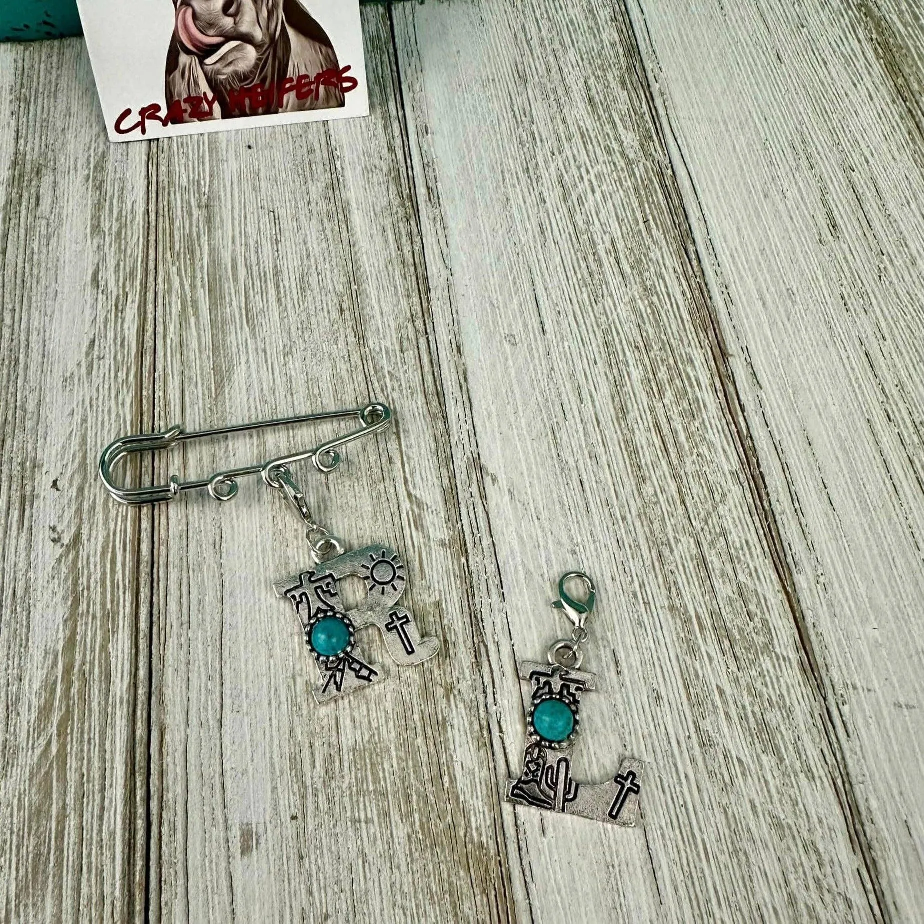 Initial Clip-on Charms: J