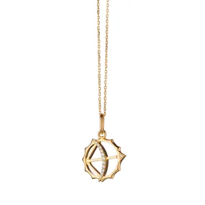 Mini "Apollo" 18K Gold Charm with Diamonds - Strength