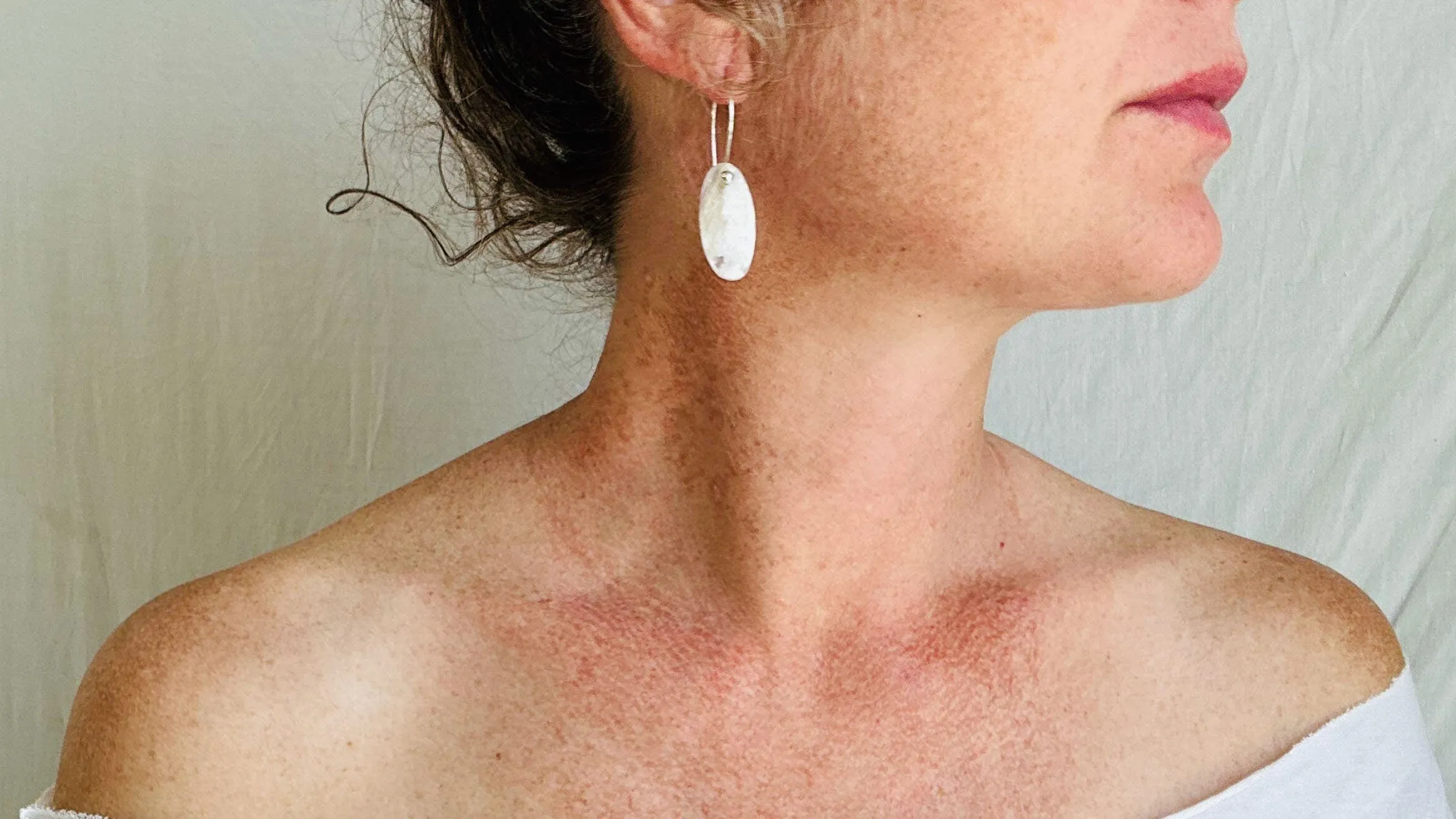 Moonstone & Silver Earrings. Sterling Silver. 2498