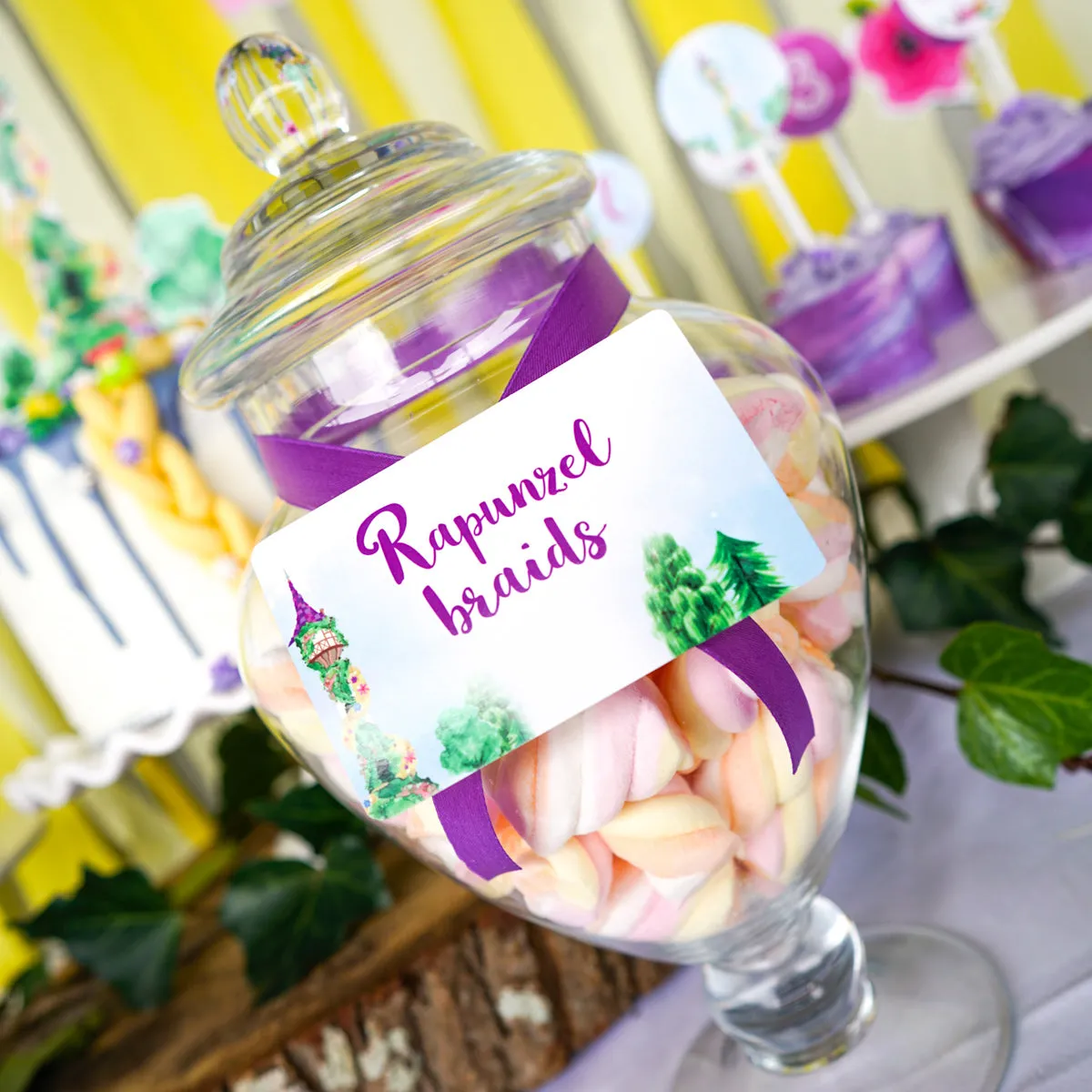 Rapunzel Birthday Party Set | Rapunzel Party Invitation and Decorations