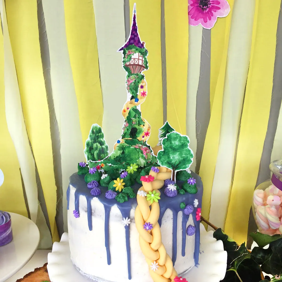 Rapunzel Birthday Party Set | Rapunzel Party Invitation and Decorations