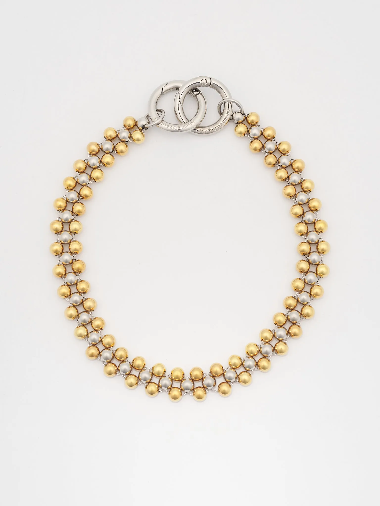 Trinity Choker Necklace (TN-C-GPG-06-SILVER-GOLD)