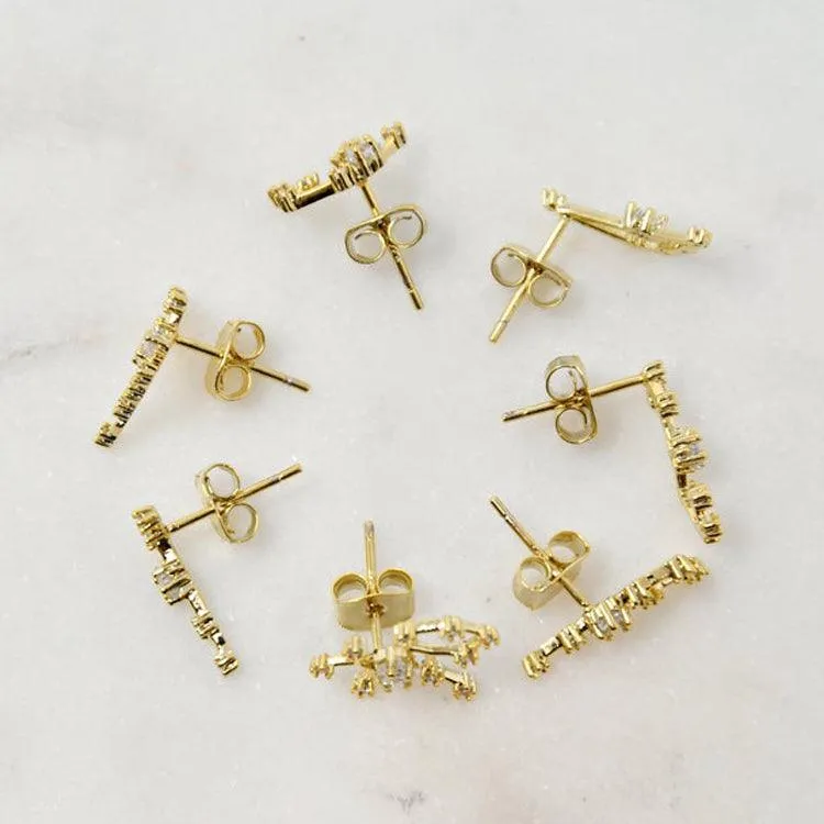 Valini Zodiac Constellation Stud Earrings | 18K Gold Plated