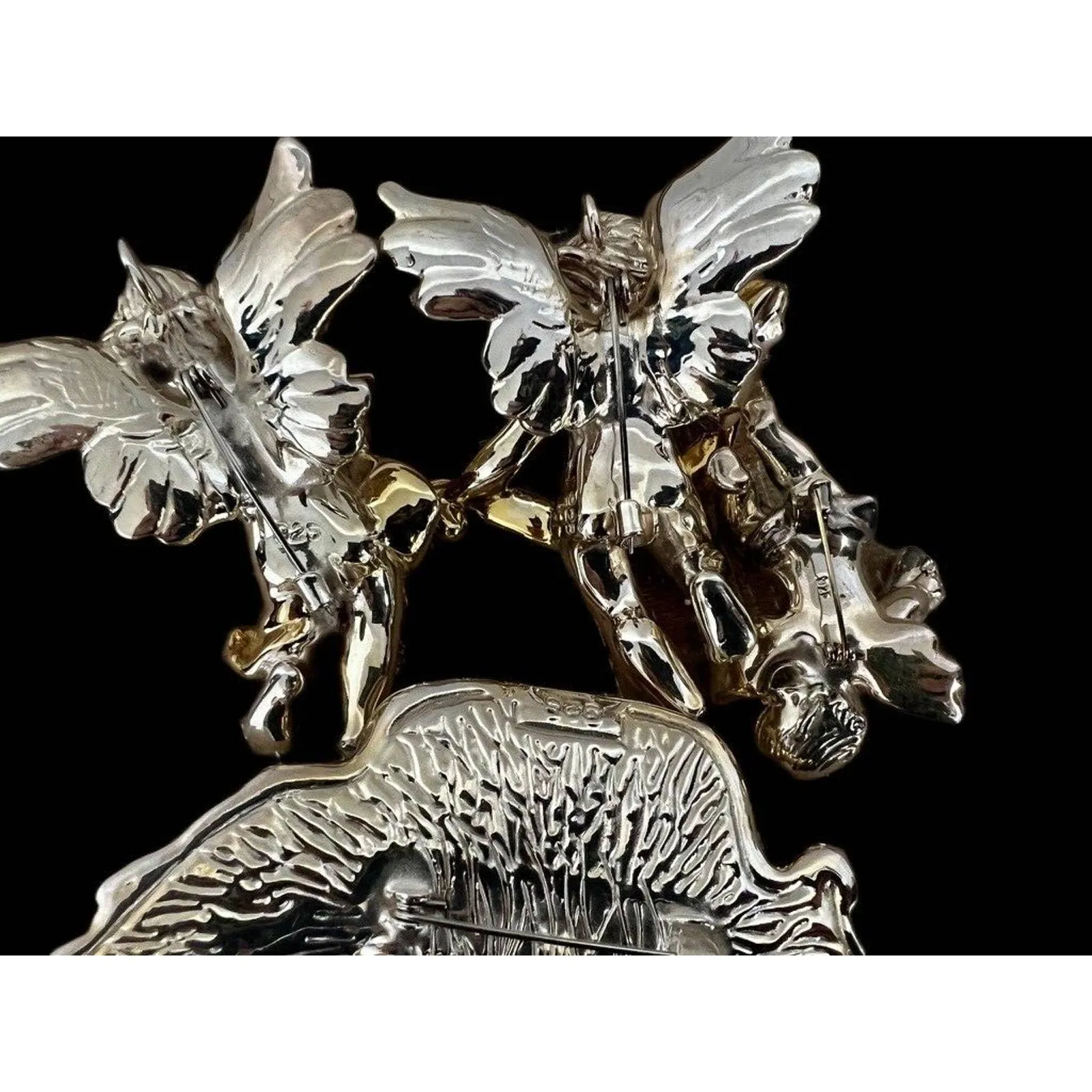 VTG Retro 55 PC Sterling SILVER 925 Signed 39 Brooch,Taxco, designer, Varsano, Cherubs 4.5 lbs